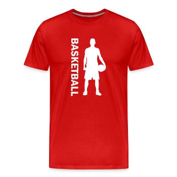 Basket-ball - T-shirt bio Premium Homme - rouge - Devant - Damien (186cm)