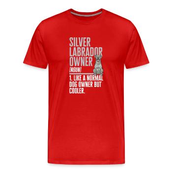 Silver Labrador Retriever Silver Lab - Men's Premium Organic T-Shirt - red - Front - Damien (186cm)
