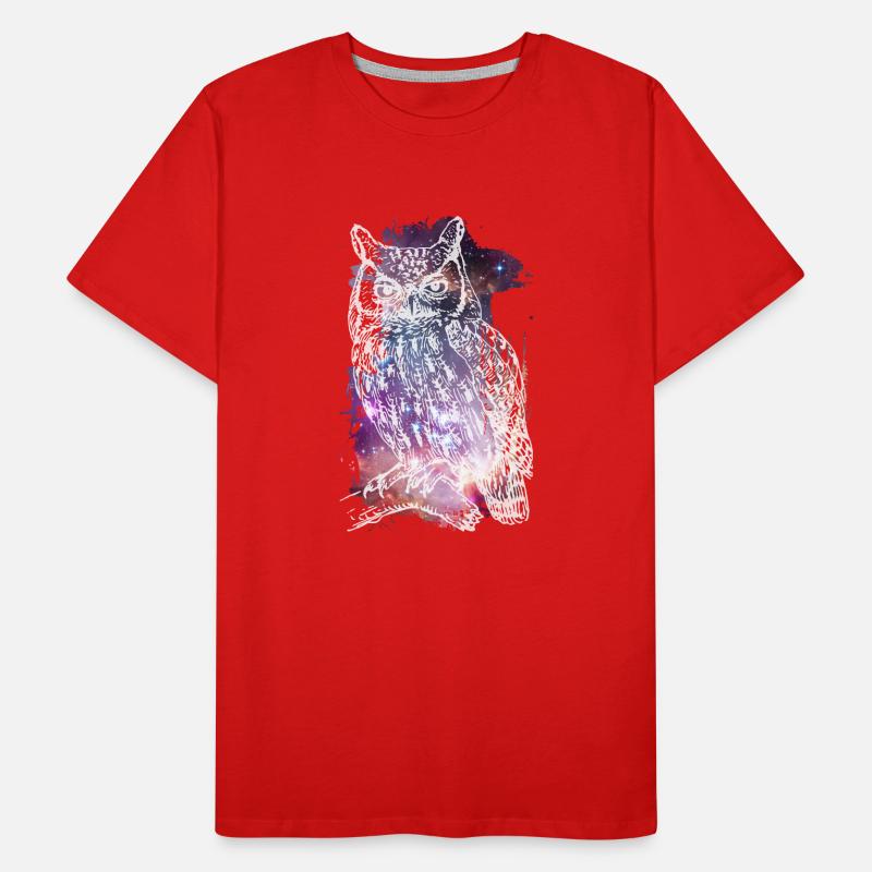 Die kosmische Eule Männer Premium Bio T-Shirt