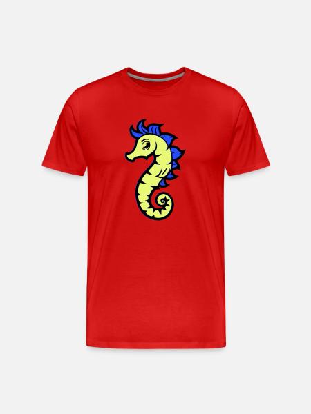 seepferd seepferdchen comic - Männer Premium Bio T-Shirt - Rot