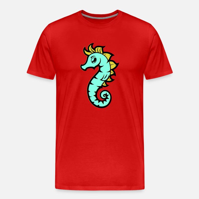 seepferd seepferdchen comic - Männer Premium Bio T-Shirt - Rot