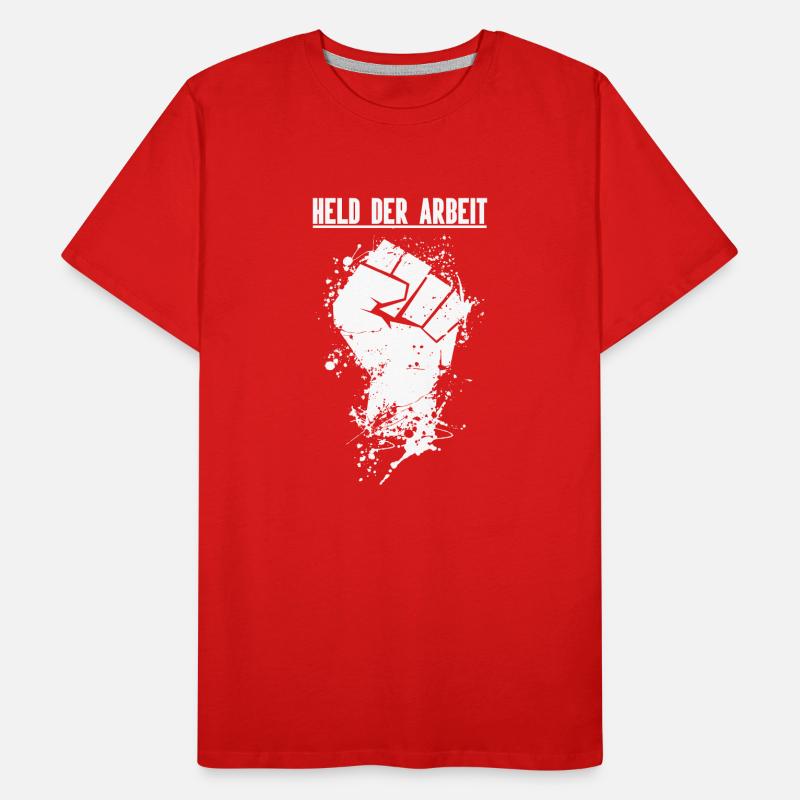 Held der Arbeit Faust Weiß Männer Premium Bio T-Shirt