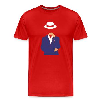 Cyber programmeur cybersécurité Hacker - T-shirt bio Premium Homme - rouge - Devant - Damien (186cm)