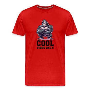 Gorilla Funny Cool - Men's Premium Organic T-Shirt - red - Front - Damien (186cm)