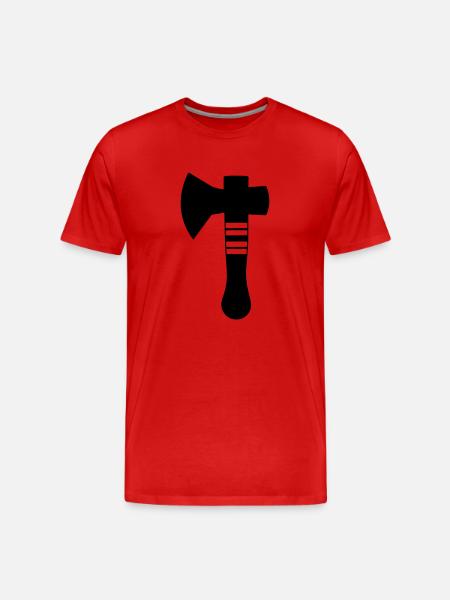 axe - Men's Premium Organic T-Shirt - red