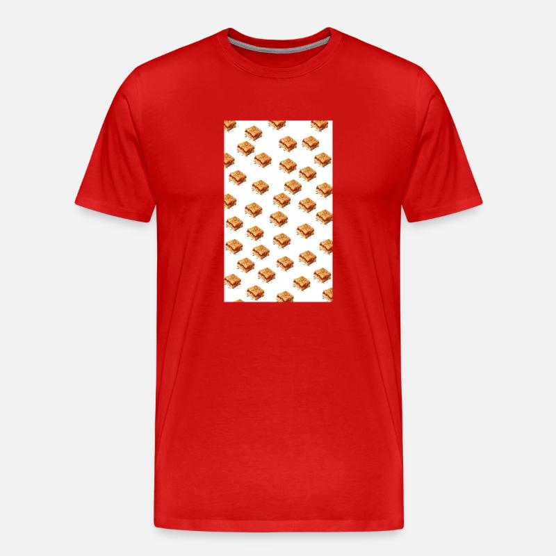 Lasagna - Männer Premium Bio T-Shirt - Rot