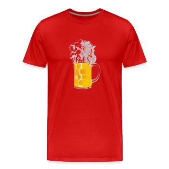 Ice Cold Bers - Men's Premium Organic T-Shirt - red - Front - Damien (186cm)
