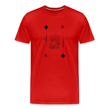 Roi de carreau - T-shirt bio Premium Homme - rouge - Devant - Damien (186cm)