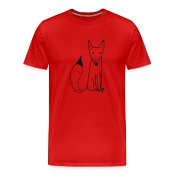 renard5mam - Männer Premium Bio T-Shirt - Rot - Vorne - Damien (186cm)