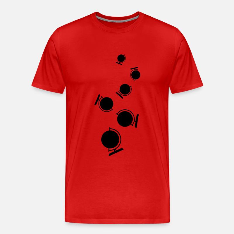 Globus symbol icon - Männer Premium Bio T-Shirt - Rot