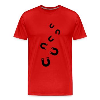 Horseshoe Riding - Men's Premium Organic T-Shirt - red - Front - Damien (186cm)
