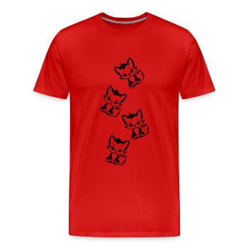 Renard Animal Bébé - T-shirt bio Premium Homme - rouge - Devant - Damien (186cm)