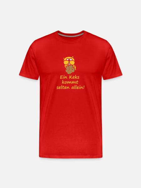 Biber mit Cookie - Männer Premium Bio T-Shirt - Rot