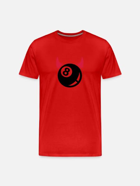 Pool Billards - Men's Premium Organic T-Shirt - red