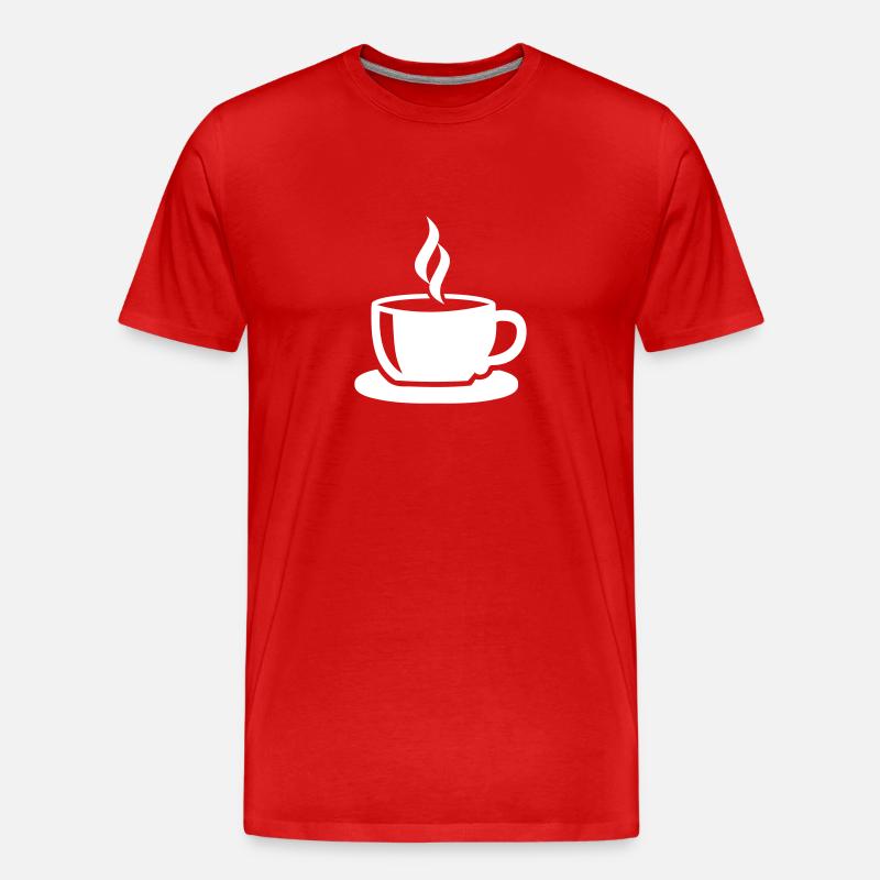 Kaffee - Männer Premium Bio T-Shirt - Rot
