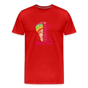 Sternzeichen Widder - Männer Premium Bio T-Shirt - Rot - Vorne - Damien (186cm)