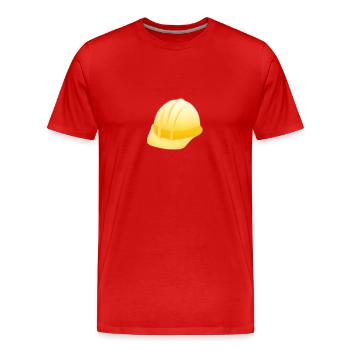 Bauhelm - Männer Premium Bio T-Shirt - Rot - Vorne - Damien (186cm)