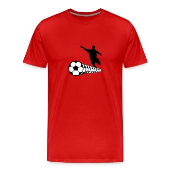 Fußballer Fußball Soccer Player 2c - Männer Premium Bio T-Shirt - Rot - Vorne - Damien (186cm)