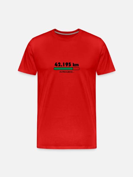 Marathon in progress - Men's Premium Organic T-Shirt - red