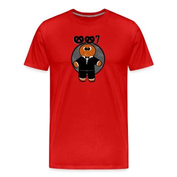 Gentleman au service de l Alsace - T-shirt bio Premium Homme - rouge - Devant - Damien (186cm)