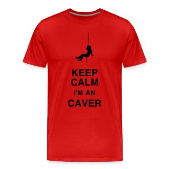 Speläologie / speläologe / Höhle / Hohlraum - Männer Premium Bio T-Shirt - Rot - Vorne - Damien (186cm)