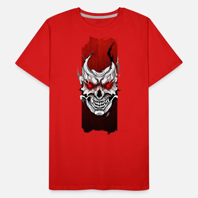 Ätherisches Gespenst: Spukender Schädel Männer Premium Bio T-Shirt