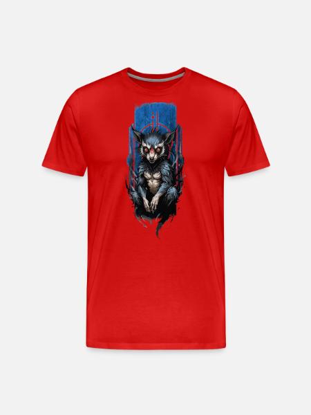 Enigmatic Aye-Aye - Men's Premium Organic T-Shirt - red