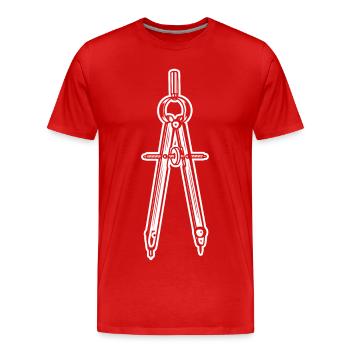 Cercle d’architecture - T-shirt bio Premium Homme - rouge - Devant - Damien (186cm)