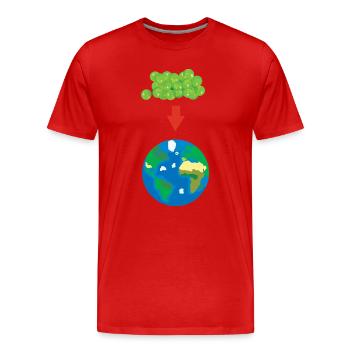 pois sur terre - T-shirt bio Premium Homme - rouge - Devant - Damien (186cm)
