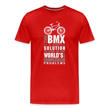 VTT VTT Vélo de Parole Descendance VTT - T-shirt bio Premium Homme - rouge - Devant - Damien (186cm)