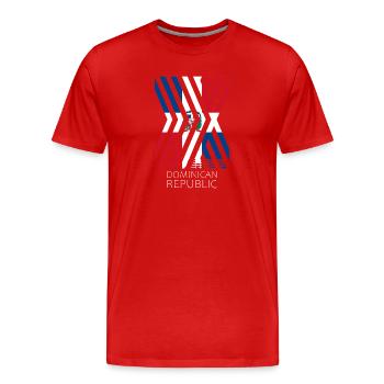 République dominicaine Flag Dom Rep Flag Voyage - T-shirt bio Premium Homme - rouge - Devant - Damien (186cm)