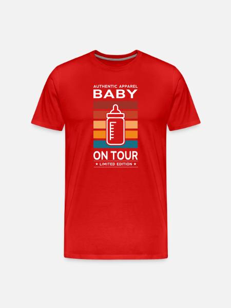 Baby on Tour - Men's Premium Organic T-Shirt - red