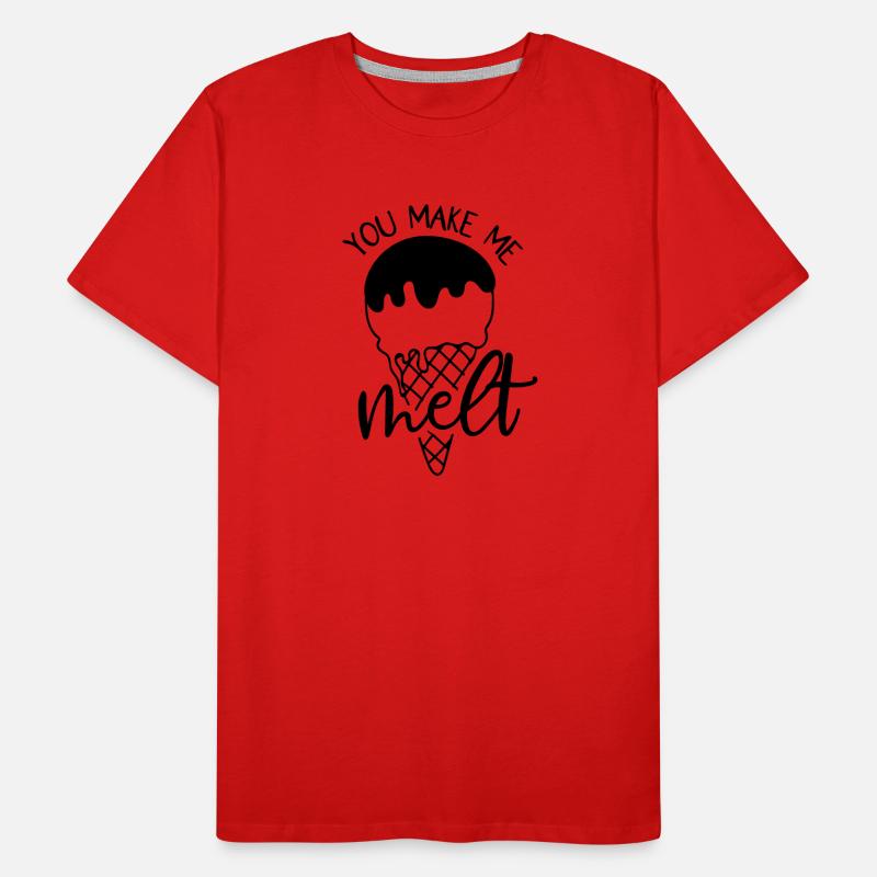 COOL EIS SOMMER KALT EISDIELE EISTÜTE LECKER MOTIV Männer Premium Bio T-Shirt