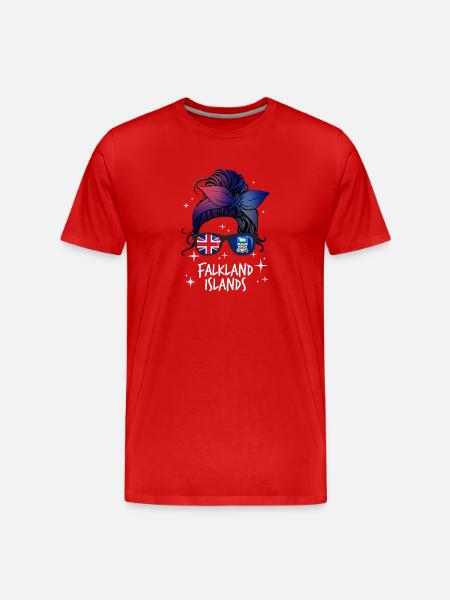 Falkland Islands - Men's Premium Organic T-Shirt - red