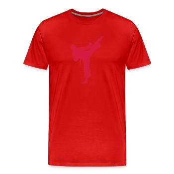Karate - Men's Premium Organic T-Shirt - red - Front - Damien (186cm)