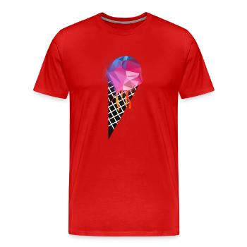 Eiscreme - Männer Premium Bio T-Shirt - Rot - Vorne - Damien (186cm)