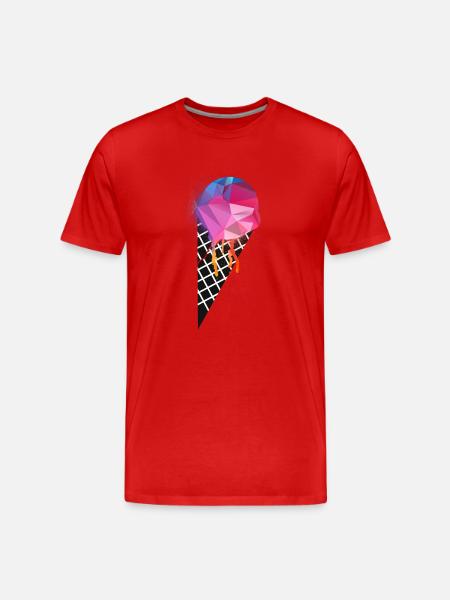 ice cream - Men's Premium Organic T-Shirt - red