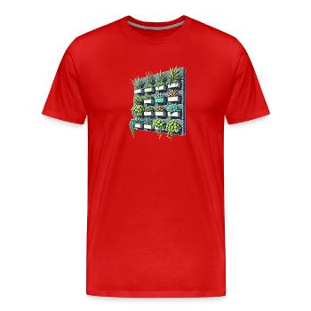 Vertical garden - Men's Premium Organic T-Shirt - red - Front - Damien (186cm)
