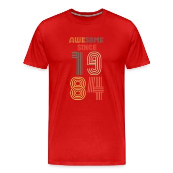 40th birthday 1984 - Men's Premium Organic T-Shirt - red - Front - Damien (186cm)