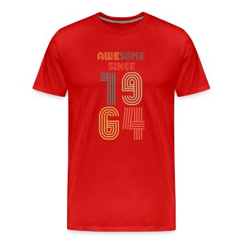 60th birthday 1964 - Men's Premium Organic T-Shirt - red - Front - Damien (186cm)