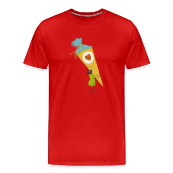 Ameise Schultüte - Männer Premium Bio T-Shirt - Rot - Vorne - Damien (186cm)