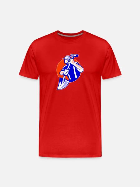 worker - Men's Premium Organic T-Shirt - red