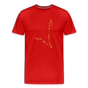 Sternzeichen Fisch - Männer Premium Bio T-Shirt - Rot - Vorne - Damien (186cm)