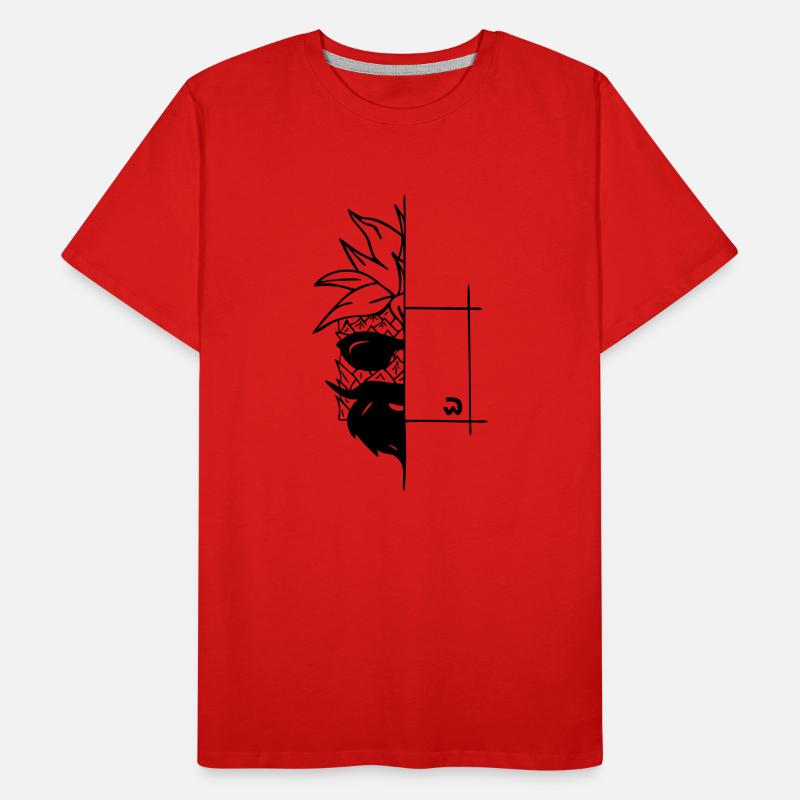 halbe cube-Ananas mit Bart und Sonnenbrille Männer Premium Bio T-Shirt