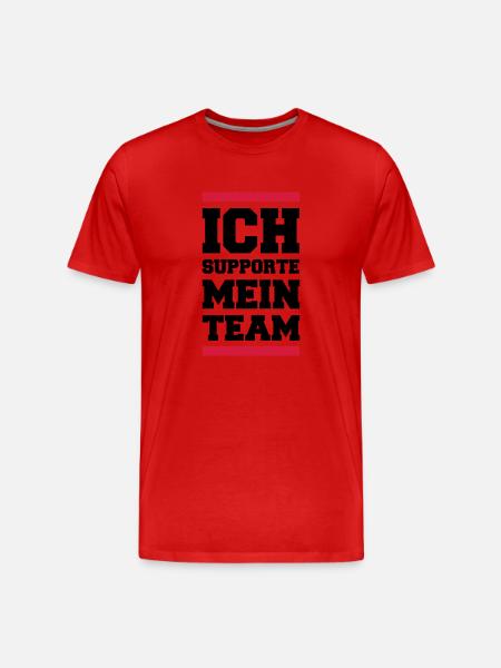 support_team_02 - Männer Premium Bio T-Shirt - Rot
