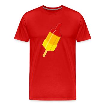 crème glacée à l’eau de fusée été - T-shirt bio Premium Homme - rouge - Devant - Damien (186cm)