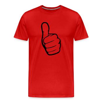 Like Hand - Men's Premium Organic T-Shirt - red - Front - Damien (186cm)
