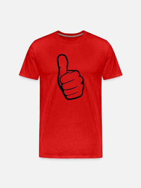 Like Hand - Men's Premium Organic T-Shirt - red