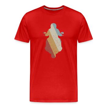 Motorradfahrer Retro Style Vintage - Männer Premium Bio T-Shirt - Rot - Vorne - Damien (186cm)