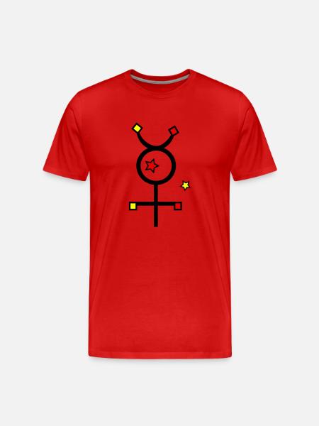 Mercury Symbol - Men's Premium Organic T-Shirt - red